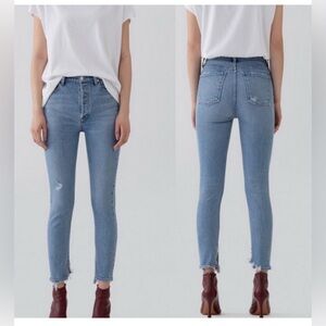 Agolde Nico Hi-Rise Slim Headlines Jeans 27 button fly